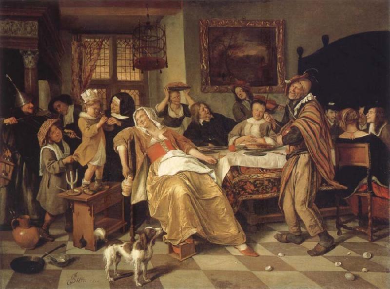 Jan Steen Twelfth Night oil painting image